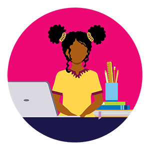 Teens-HighlightCircles-homework Backpack Icon